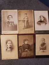 Lot of 6 CIRCA 1800's-I900's CABINET CARD Beautiful Ladies Antique / Vintage  picture