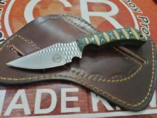 HANDFORGED CUSTOM HUNTING, SKINNING COWBOY KNIFE WITH MICARTA HANDLE & SHEATH picture