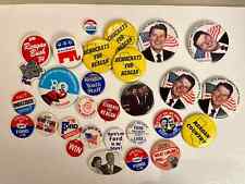 Large LOT of  vintage Ronald REAGAN +  FORD related political pinback buttons picture