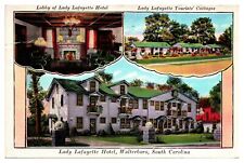 VTG Lady Lafayette Hotel, Exterior/Interior, Cottages, Walterboro, SC Postcard picture