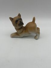 Vintage Ceramic Mid Century Brown Boxer Dog Figurine Japan 3-1/2