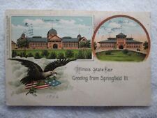 Illinois State Fair, Greetings From Springfield, Illinois UDB Postcard 1906 picture
