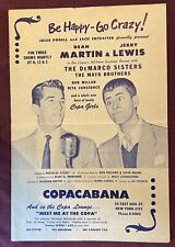 Copacabana Advertising Pamphlet 1940’s Jerry Lewis And Dean Martin picture
