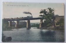 Vtg 1909 Divided Back Postcard Mt Dallas Bridge Everett PA Steam Railroad Train  picture