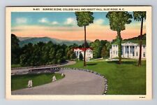 Blue Ridge NC-North Carolina, College Hall Abbott Hall Sunrise Vintage Postcard picture