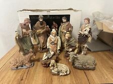 Vintage Dickinsons 11 Piece Resin Nativity Set 12 3/4” Tall picture