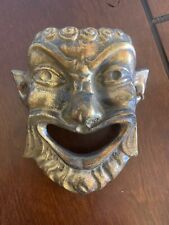 Vintage Greek Bronze Metal Theater Mask 5