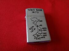 Vietnam War Year 1972 Zippo Slim Lighter VIETNAM 1972 and Map of Vietnam Logo picture