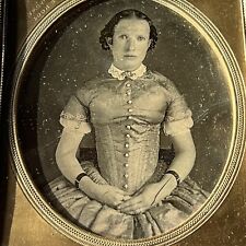 Antique 1/6th Plate Daguerreotype Photograph Beautiful Enchanting Woman Broadway picture