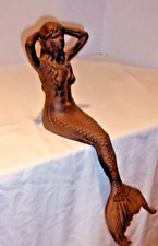 HAND CASTED MOBY DICK SPECIALTIES CAST IRON SHELF SITTER MERMAID HEAVY 20