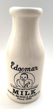 Vintage Edgemar Stoneware Milk Bottle Santa Monica Dairy 9