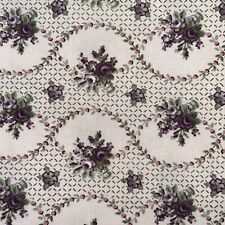 Vintage Laura Ashley Interiors Fabric ENGLISH COUNTRY Violet Floral 3 1/2 Yd picture