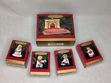 1993 Hallmark Keepsake Ornaments The Bearingers with Fireplace Complete Set picture