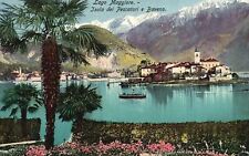 Vintage Postcard Lago Maggiore Isola Dei Pescatori Baveno River Mountain Italy picture
