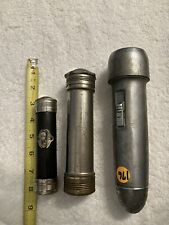 (3) Three Old Metal Flash Lights Homart, Yale & Franco Clear Lenses LOOK picture