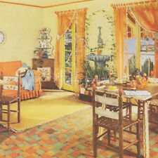 1934 Armstrong Linoleum Yellow tile kitchen home design photo art decor print ad picture