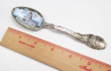 Antique Shepard USA Helena Montana Capitol Sterling Silver Enamel Souvenir Spoon picture