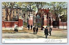 Postcard Gates Brown University Providence Rhode Island Raphael Tuck picture