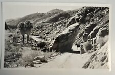 CALIFORNIA Vintage RPPC Entrance To PALM Canyon Palm Beach Black White Postcard picture