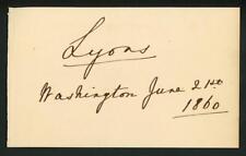 RICARD LYONS 1st Earl Lyons (1817-1887) autograph cut | British Diplomat signed picture