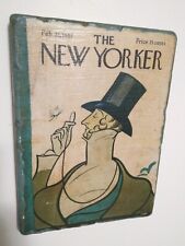 VTG RARE Feb. 25, 1967/ 35 CENTS THE NEW YORKER HANDPAINTED WOOD PLAQUE SIGNED  picture