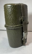 Antique Military Canteen Aluminum In Case 1940 To 1950 WW2 Era picture