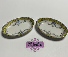 Antique Noritake Art Deco Design Small Oval Celery Salt With Gilt Accents picture