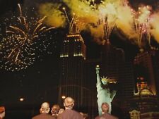 (Kc) FOUND PHOTO Photograph 4x6 Artistic Fireworks Las Vegas Statue Liberty  picture