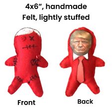 Doll Handmade ~Two Sided~Trump~Voodoo~Felt 6x4” Lightly Stuffed picture
