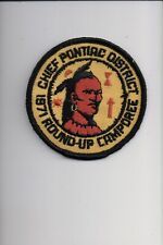 1971 Chief Pontiac District Round-Up Camporee patch picture