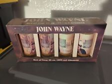 JOHN WAYNE “THE DUKE” GLASS COCKTAIL/JUICE TUMBLERS SET OF FOUR  picture