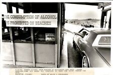 LG932 1986 Orig Thronebery Overseiz Photo ALCOHOL BANNED ON MILLERTON LAKE BEACH picture
