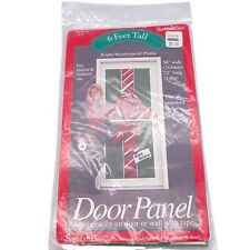 VTG Christmas door panel cover plastic Happy Holidays NEW Santa's Best picture
