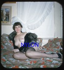 BETTIE PAGE RARE VINTAGE NUDE 1955 KODACHROME 3-D STEREO SLIDE picture