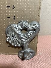 NOS Vintage Moorman's Feed Advertising Cast Aluminum Rooster Wall Hook Hanger J picture