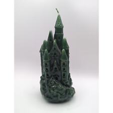 Vintage Castle Green Wax Candle 8.5
