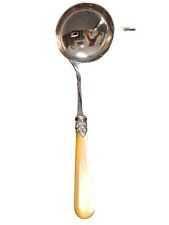 Eme 18/10 ITALY Serving Ladel Napoleon Pearlized Gold Handle 10.5
