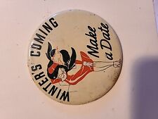 Vintage Large 3 Inch Old School Pinback Button picture