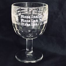 VTG 1970’s Pizza Inn Beer Goblet Mug Thumbprint Advertising Stemware Glass 10oz picture