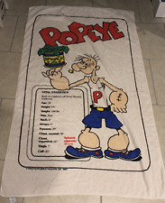 VTG 1980s Popeye Beach Towel 63