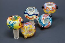14MM Fumed Swirl Thick Glass Tobacco Hookah Water Pipe Bong Bowl - 5 Pc Set picture
