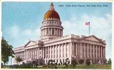 Postcard UT Salt Lake City Utah State Capitol Unused Linen Vintage PC f824 picture
