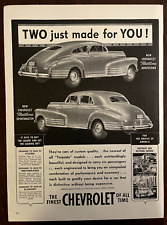 1941 CHEVROLET Car Vintage Print Ad Fleetline Sportsmaster Aerosedan WW2 Defense picture