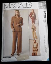 Vintage McCall's Designer #9420 Ensemble: Jacket, Pants, Skirt; Size 14 (1998) picture