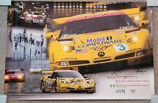 2001-2003 Corvette Racing Championships Poster with 6 driver Autographs 24
