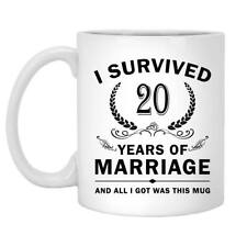 20 Years of Marriage 20th Wedding Anniversary Mugs for Couple Husband Wife MUG picture