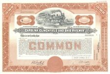 Carolina, Clinchfield and Ohio Railway - Specimen Stock Certificate - Specimen S picture