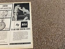 WSBK4 ADVERT 10X4 FLY BRITISH EUROPEAN AIRWAYS TO SPORTING EVENTS. B.E.A.. picture