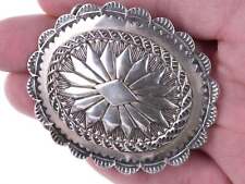Kee Navajo Stamped sterling silver belt buckle picture