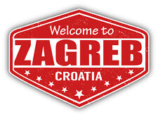 Zagreb City Croatia Grunge Travel Stamp Car Bumper Sticker Decal 5
